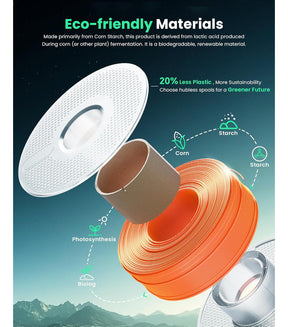 Filamento Pla Lite Bambu Lab Refil Sem Carretel Azul 1 Kg