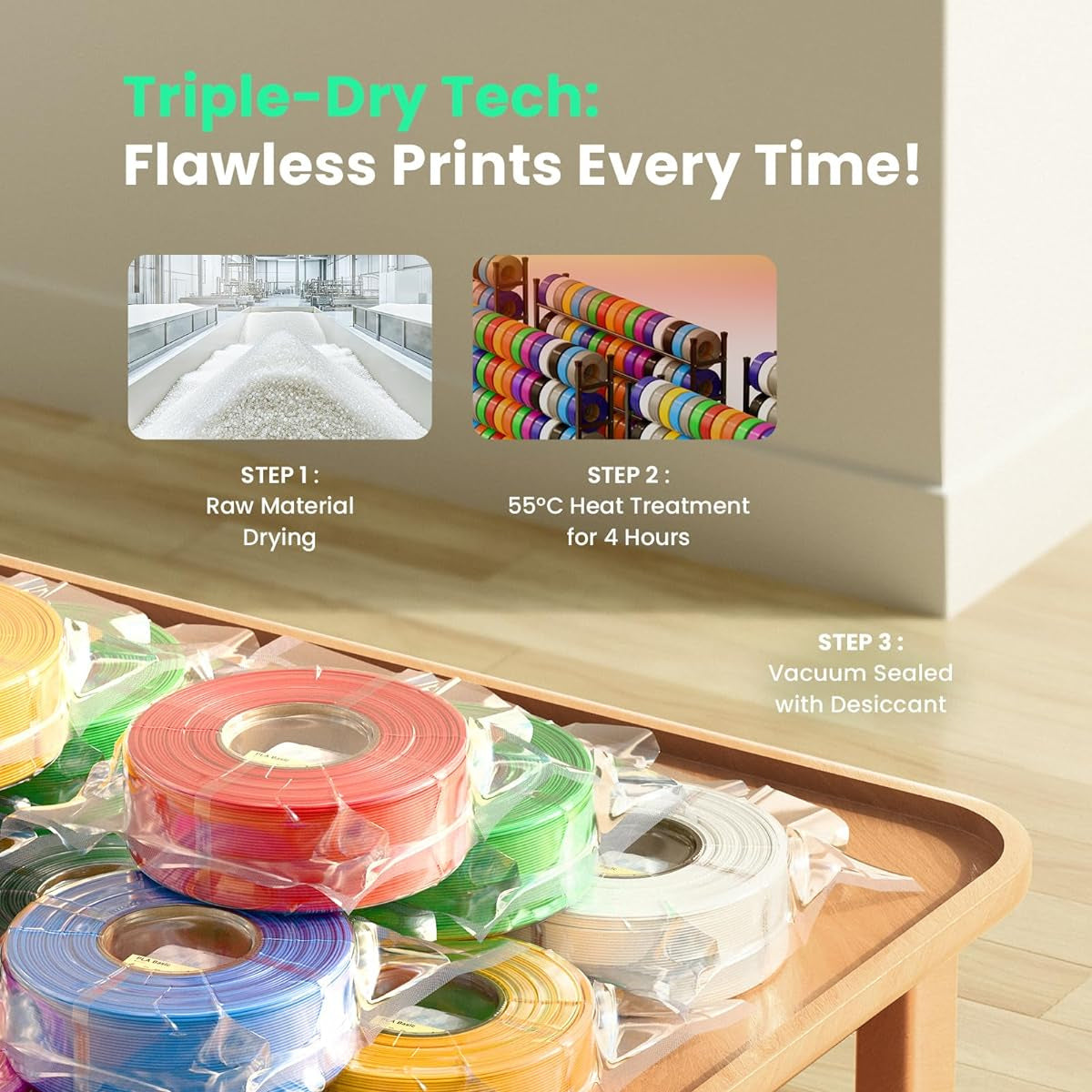 Filamento Pla Lite Bambu Lab Refil Sem Carretel Azul 1 Kg